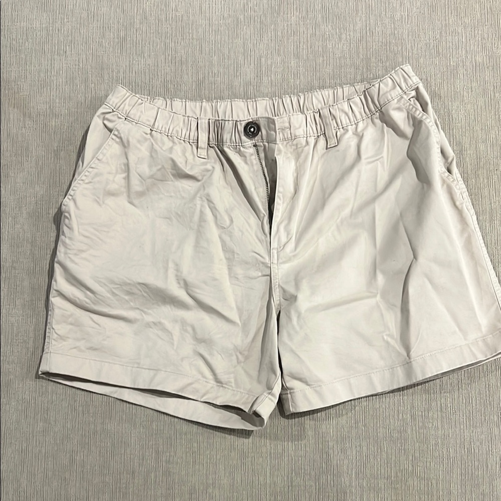 Chubbies White Flat Front Shorts Casual Style 5.5 in inseam